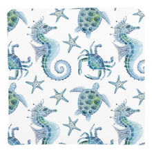 Load image into Gallery viewer, Seahorse Turtle and Starfish Pattern Throw Pillows
