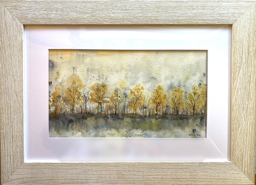 Autumn Trees Original Watercolor