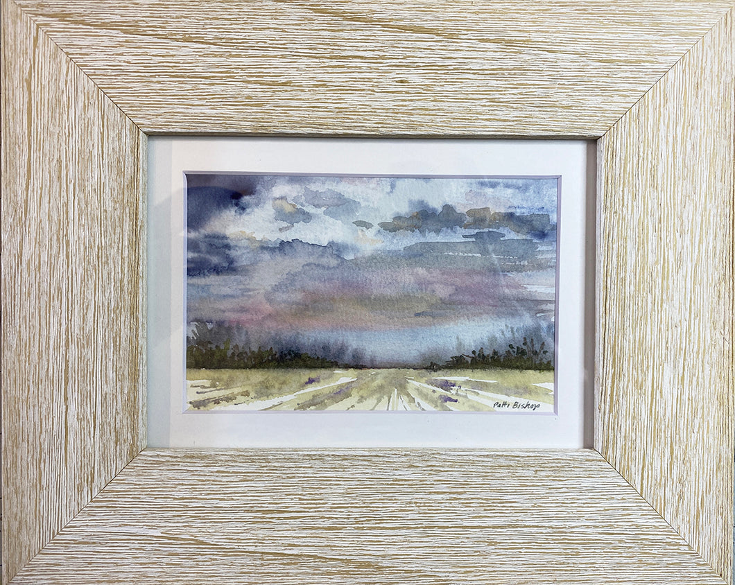 Winter Field Original Watercolor