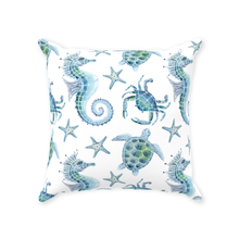 Load image into Gallery viewer, Seahorse Turtle and Starfish Pattern Throw Pillows
